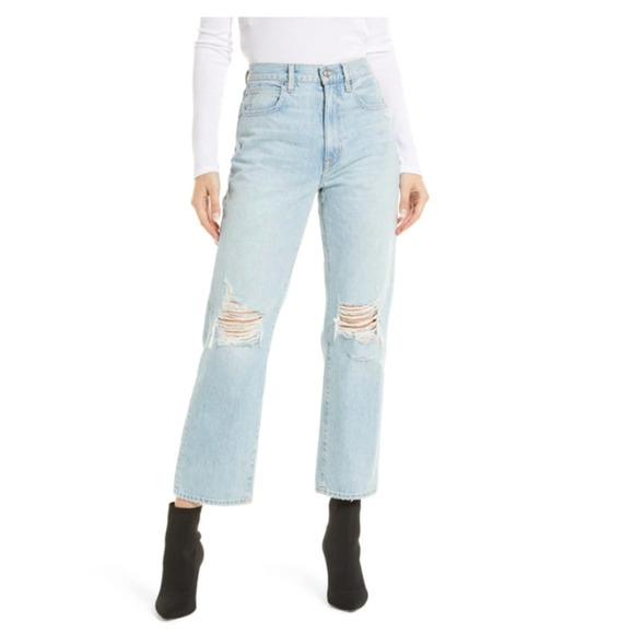 New SLVRLAKE London High Rise Ripped Distressed Jeans Broken Dreams 29 Capsule - Picture 3 of 10